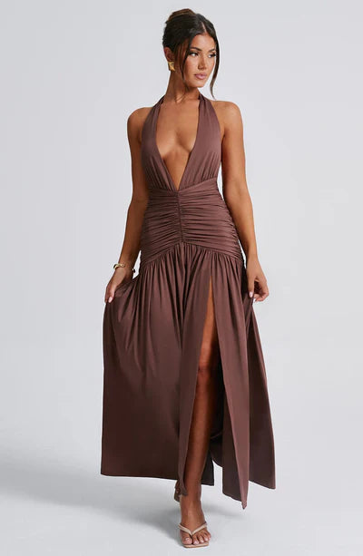 ALICIA MAXI DRESS - MOCHA